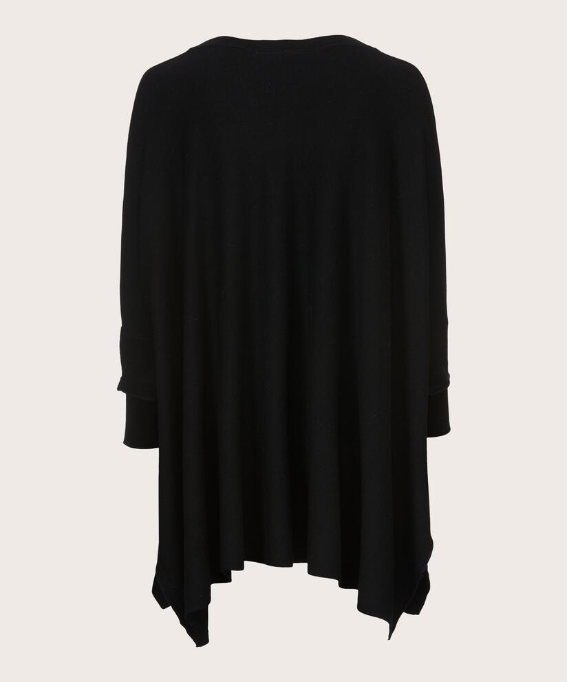 MASAI Black Fosna Poncho Style Sweater 1002018-AW24