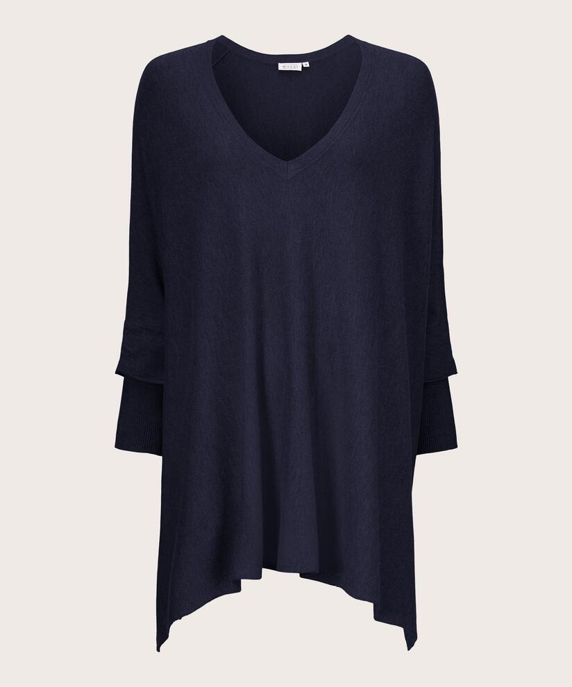 MASAI Navy Fosna Poncho Style Sweater 1002018-AW24