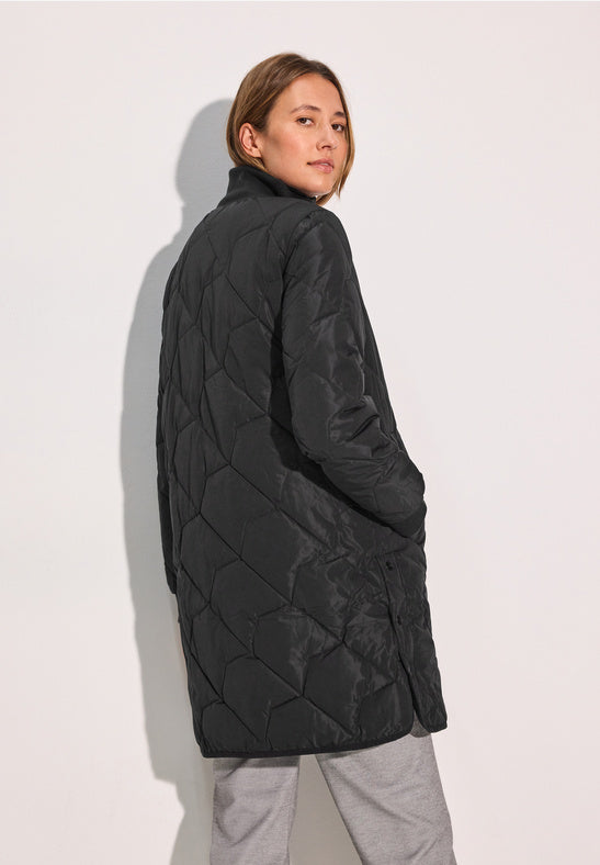 CECIL Black Long Blouson Coat 101021