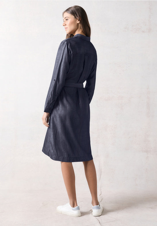 144158 DARK BLUE WASH Lyocell Shirt Dress CECIL