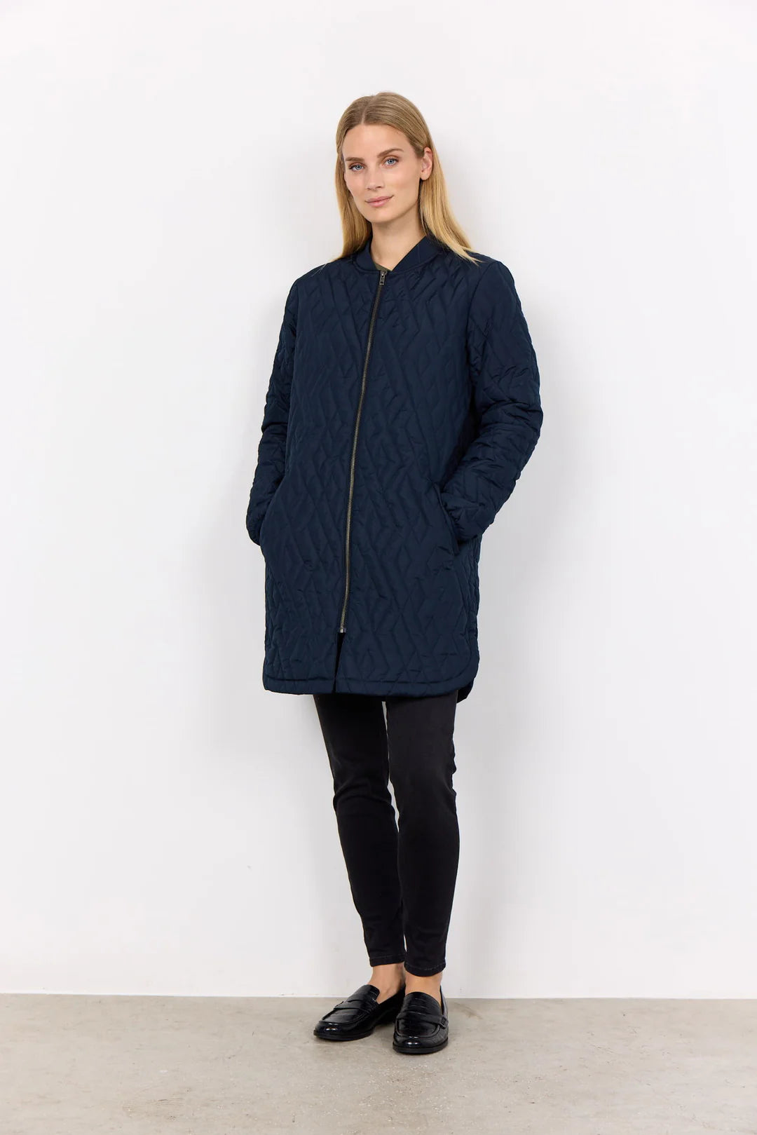 16782-AW24 Soya Concept Navy Fenya Coat