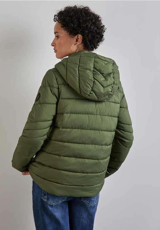 201969 Winter Moss Green Short Padded Jacket STREET ONE