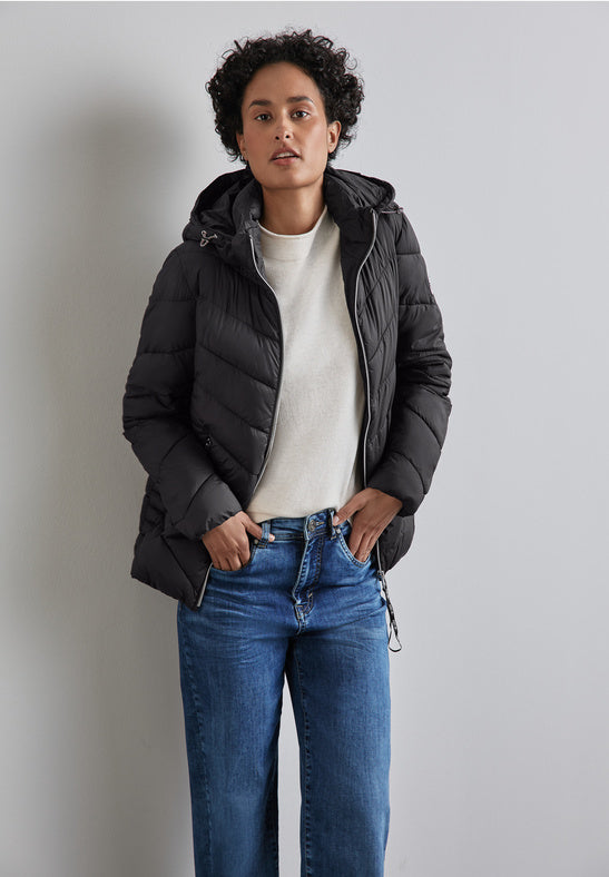 201969 Black Short Padded Jacket STREET ONE