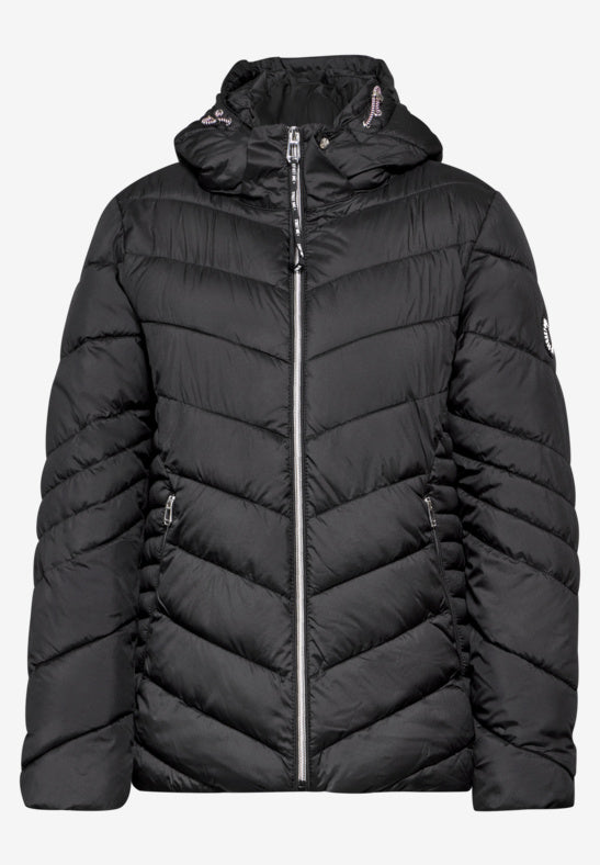 201969 Black Short Padded Jacket STREET ONE