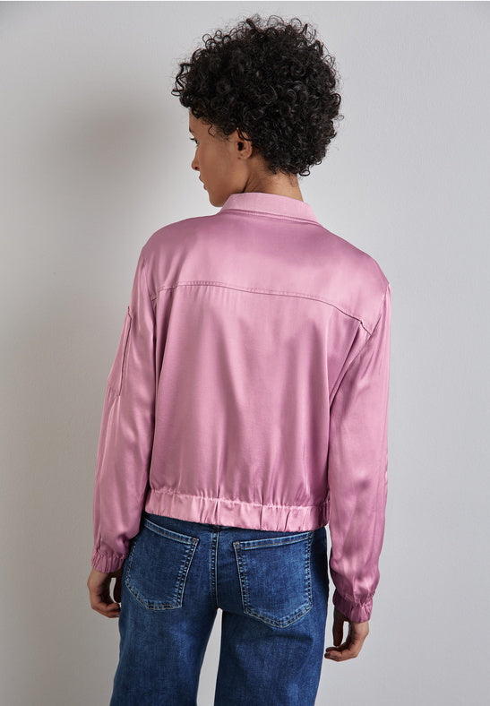 212295 Sunrise Pink Satin Blouson Jacket Street One