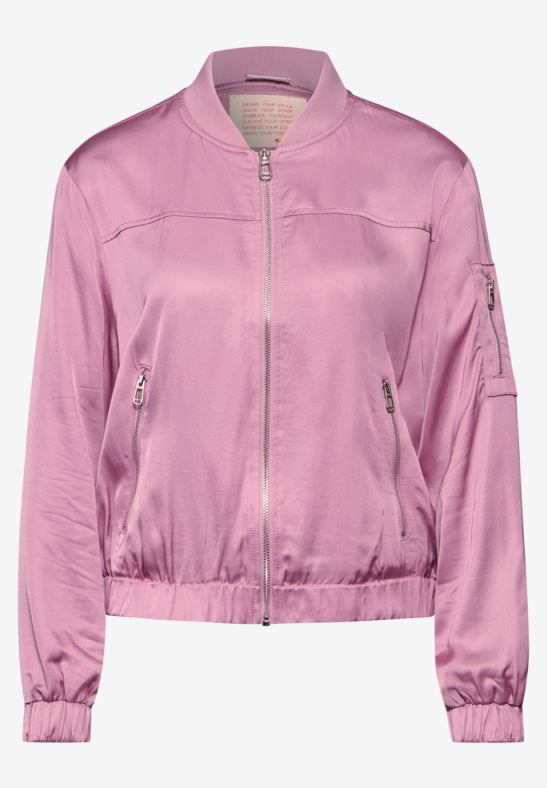 212295 Sunrise Pink Satin Blouson Jacket Street One