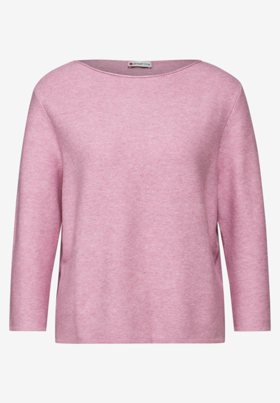 302893 Sunrise Pink Melange U-Boat Sweater 3/4 Sleeve Street One