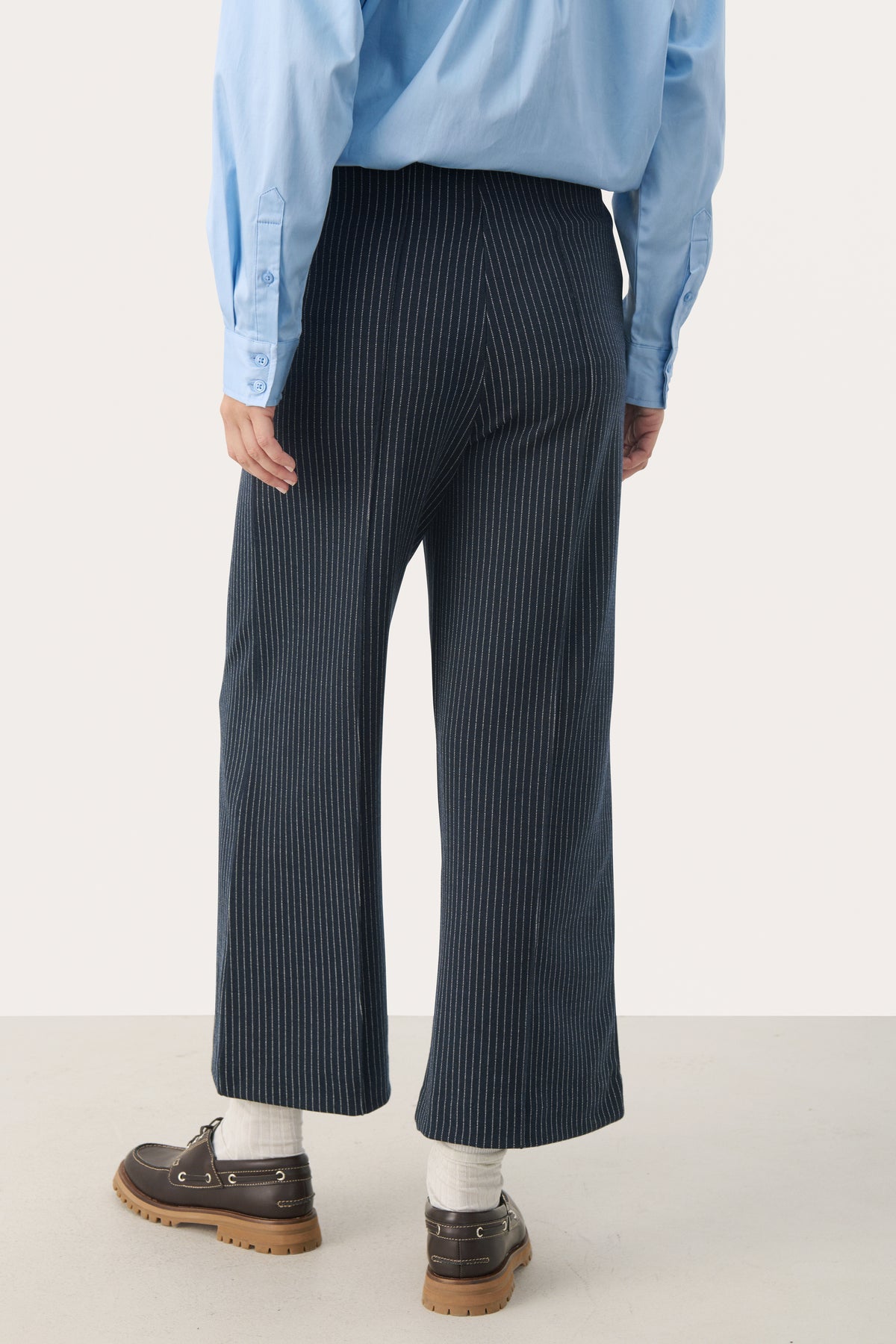 PART TWO Dark Navy Pinstripe ILisan Casual Trouser 30305656-A