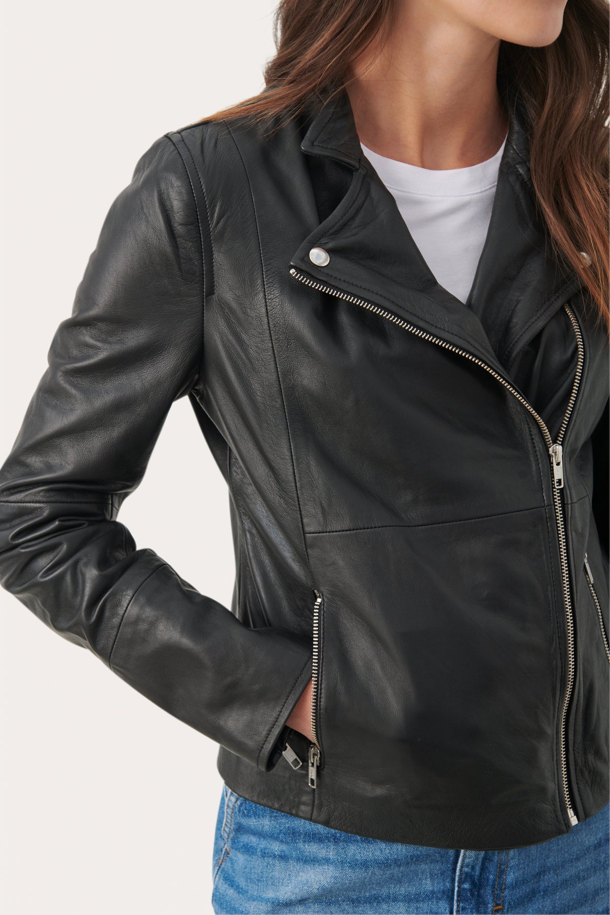 30305718 Veste en cuir Frances noire