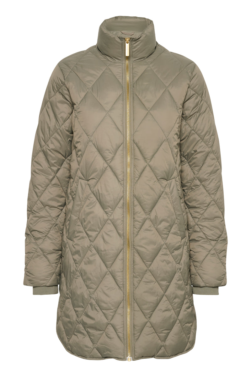 PART TWO Smokey Olive Olilas Quilted Coat 30306108-A