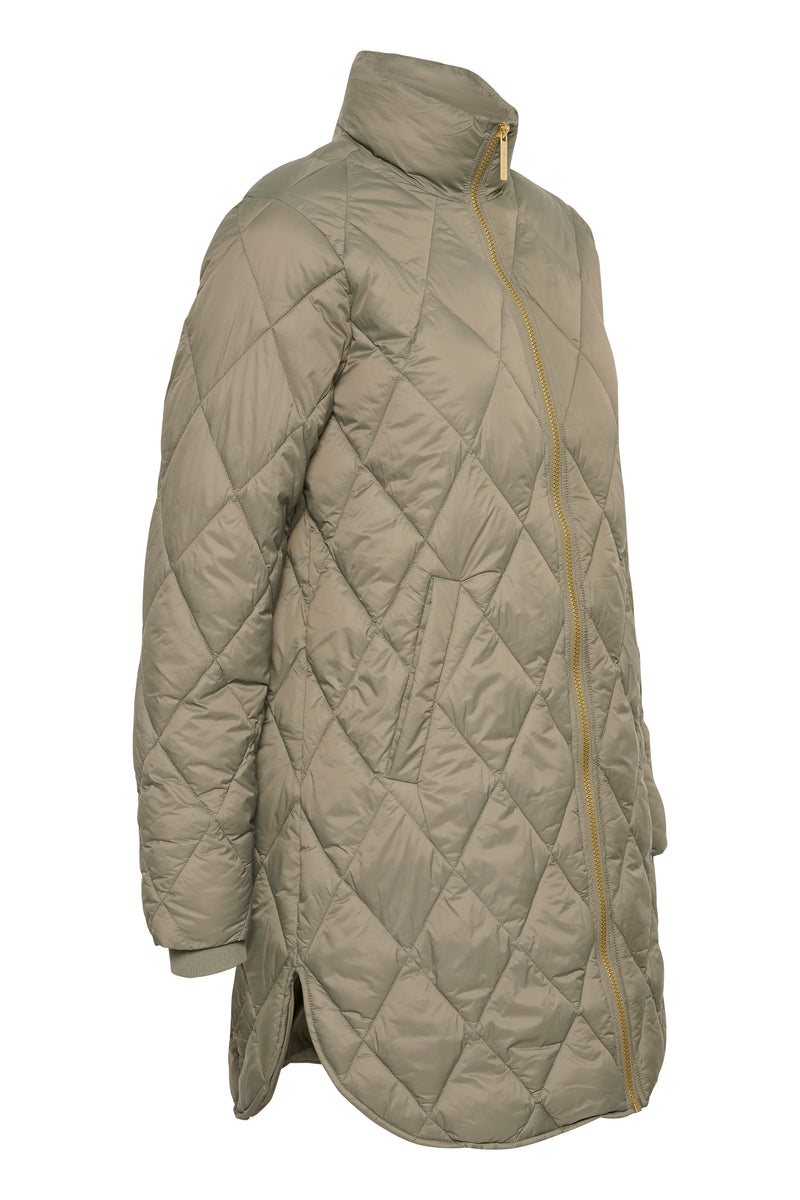 PART TWO Smokey Olive Olilas Quilted Coat 30306108-A