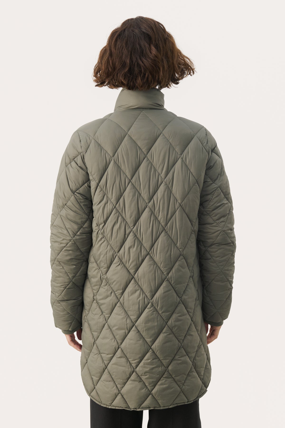 PART TWO Smokey Olive Olilas Quilted Coat 30306108-A