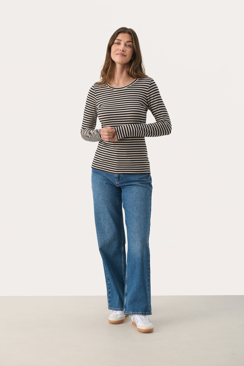 PART TWO French Oak Stripe Emaja Long Sleeved Top 30307290