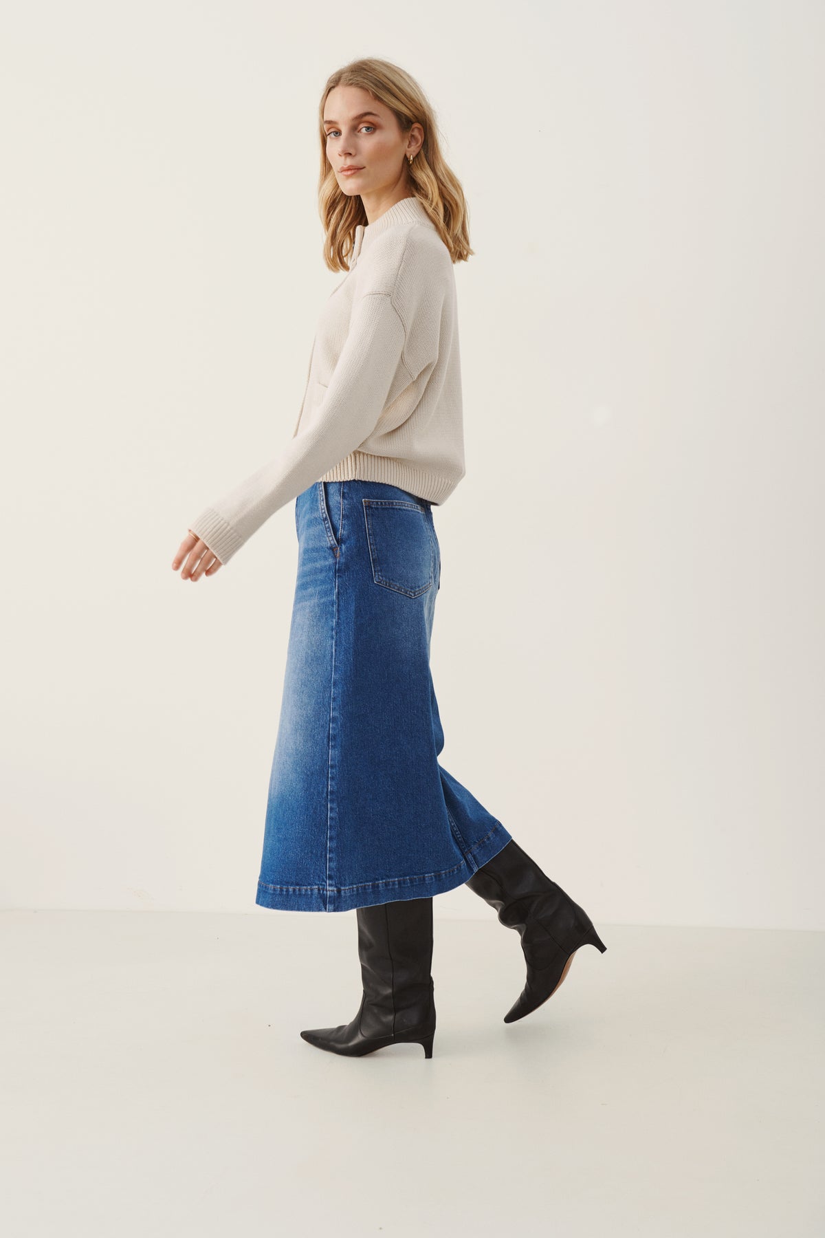 PART TWO Medium Blue Calia Denim Skirt 30307922