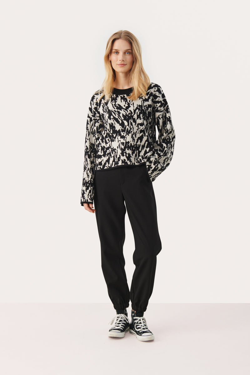 PART TWO Black Texture Jacquard Centa Pullover 30307972