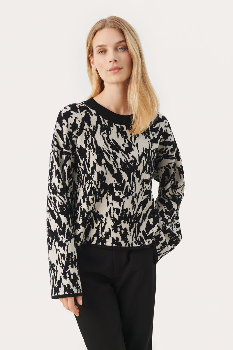 PART TWO Black Texture Jacquard Centa Pullover 30307972