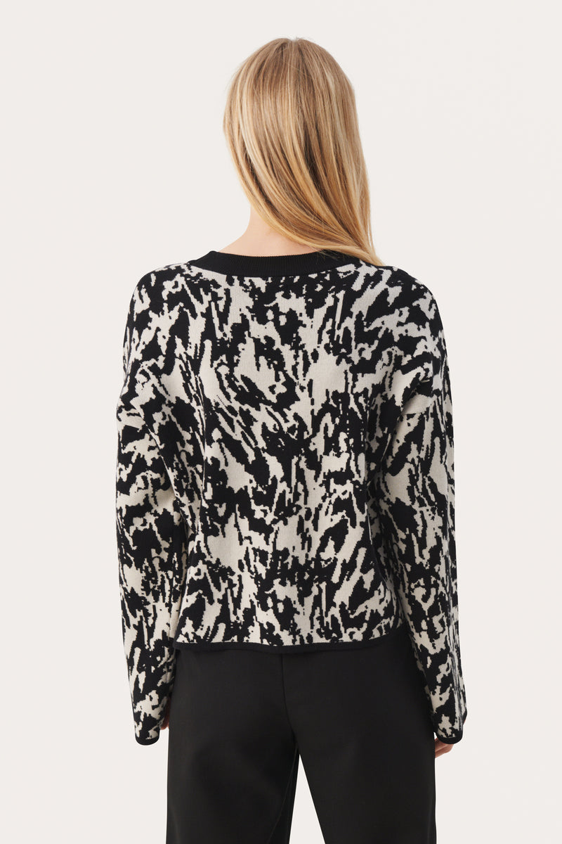 PART TWO Black Texture Jacquard Centa Pullover 30307972