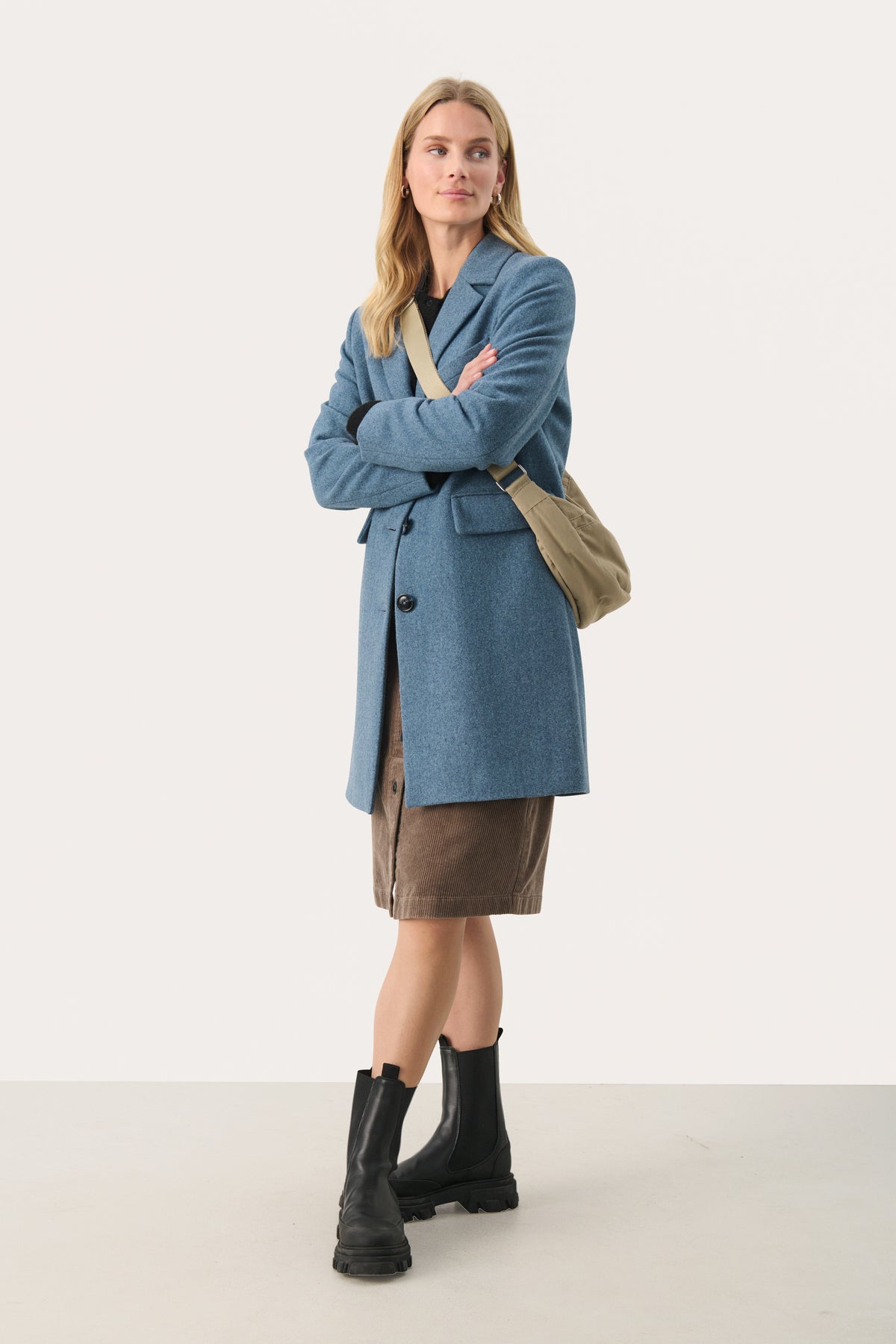 30308722 Windward Blue Part Two Crombie Style Coat