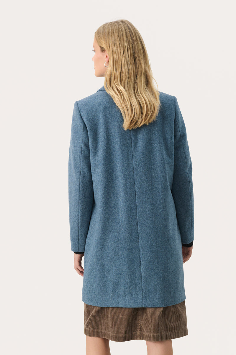 30308722 Windward Blue Part Two Crombie Style Coat