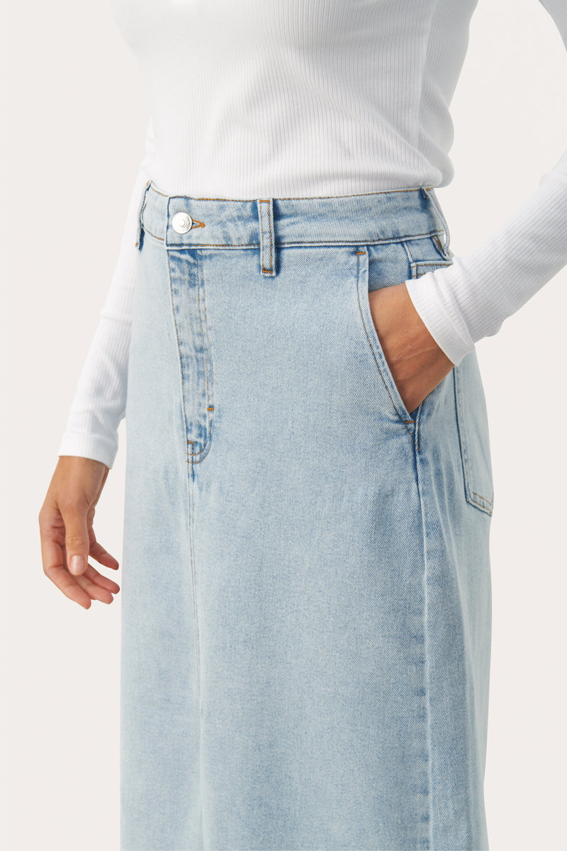 PART TWO Light Blue Denim Caliah Skirt 30308760