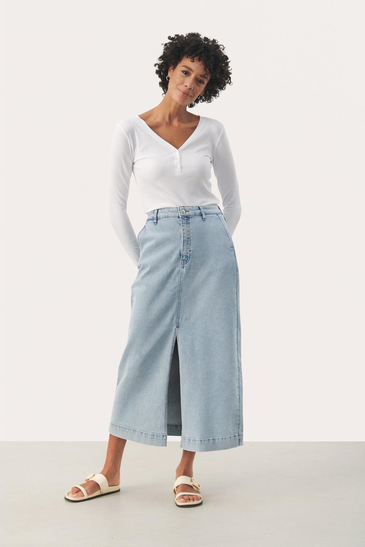 PART TWO Light Blue Denim Caliah Skirt 30308760