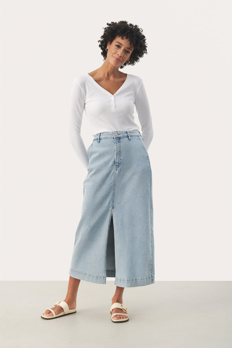 PART TWO Light Blue Denim Caliah Skirt 30308760