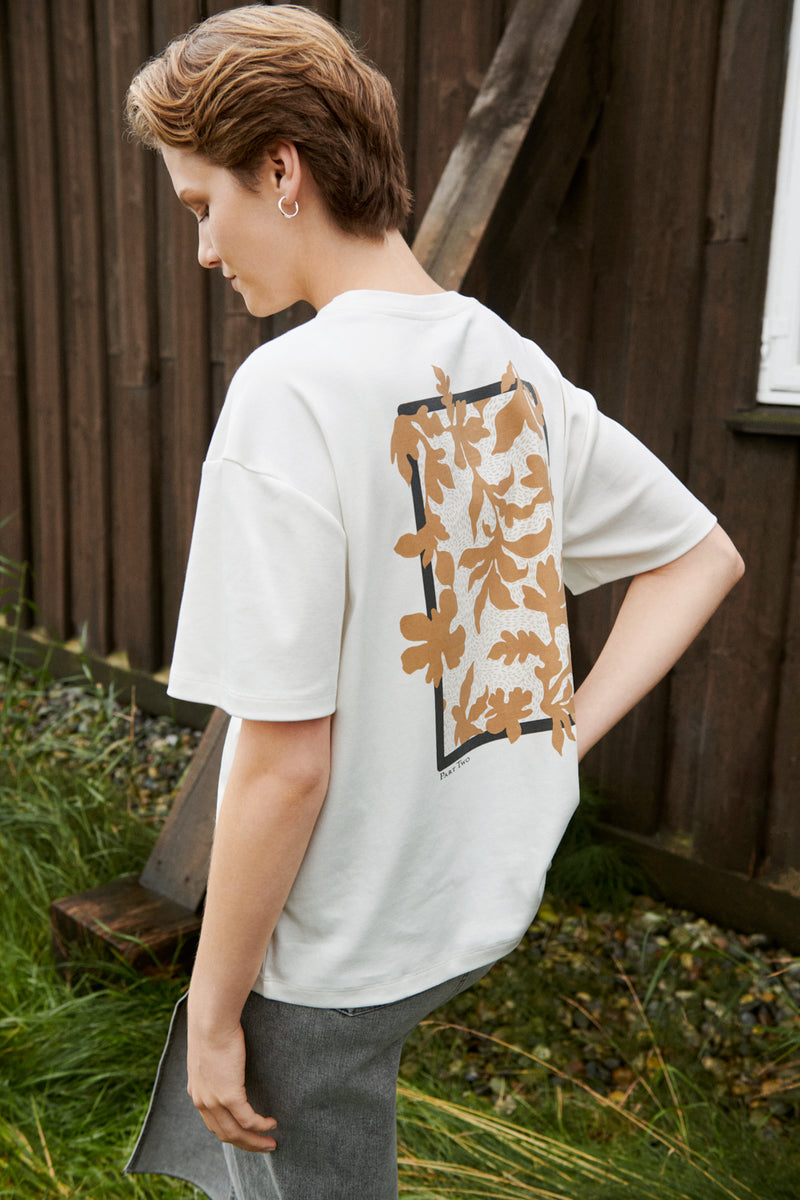 30308795 Tofu-Black Frame Print Jamina T Shirt Part Two