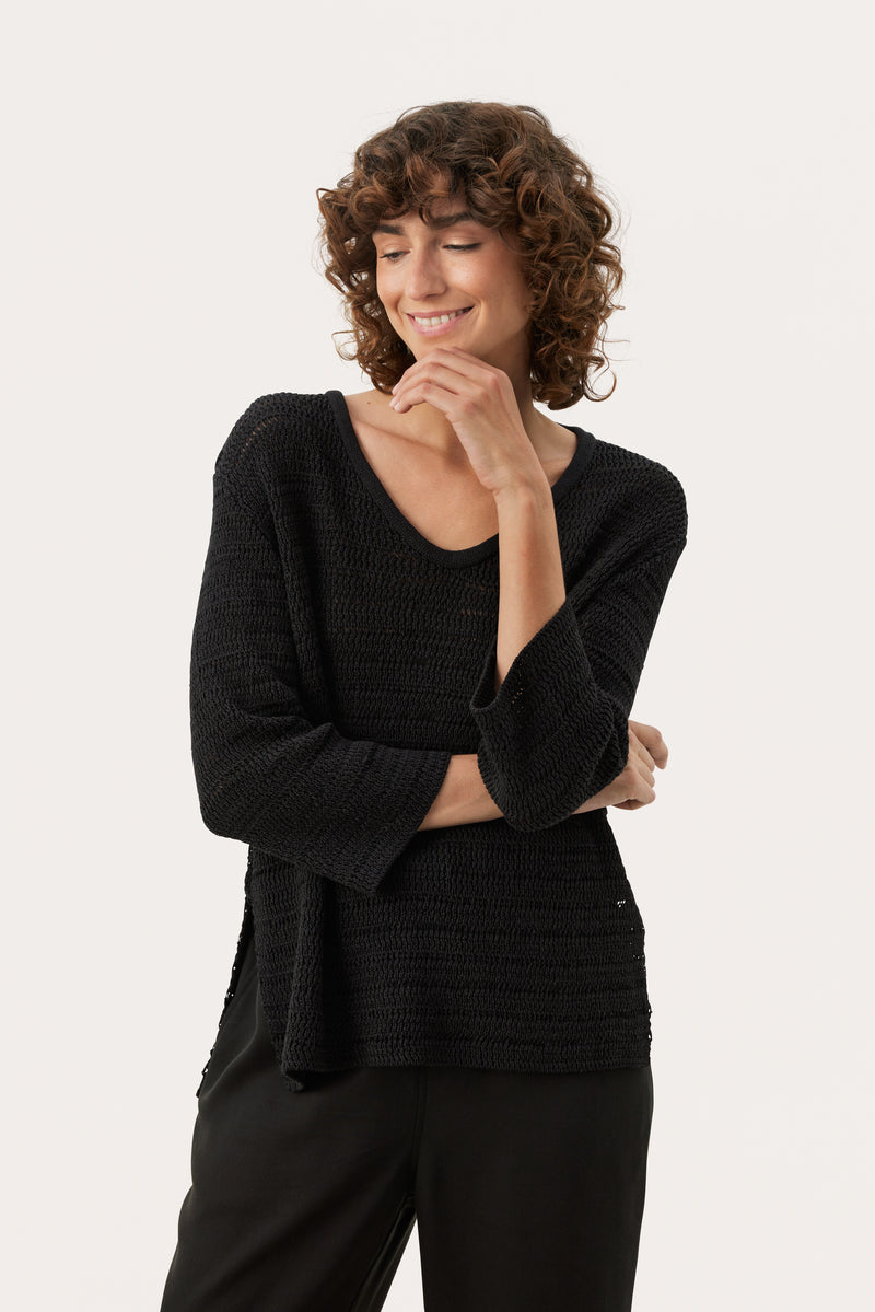 30308814 BLACK Part Two Judith Sweater