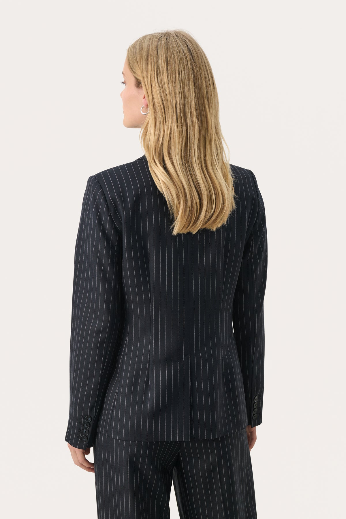 30308902 Dark Navy Pinstripe Layna Blazer Part Two