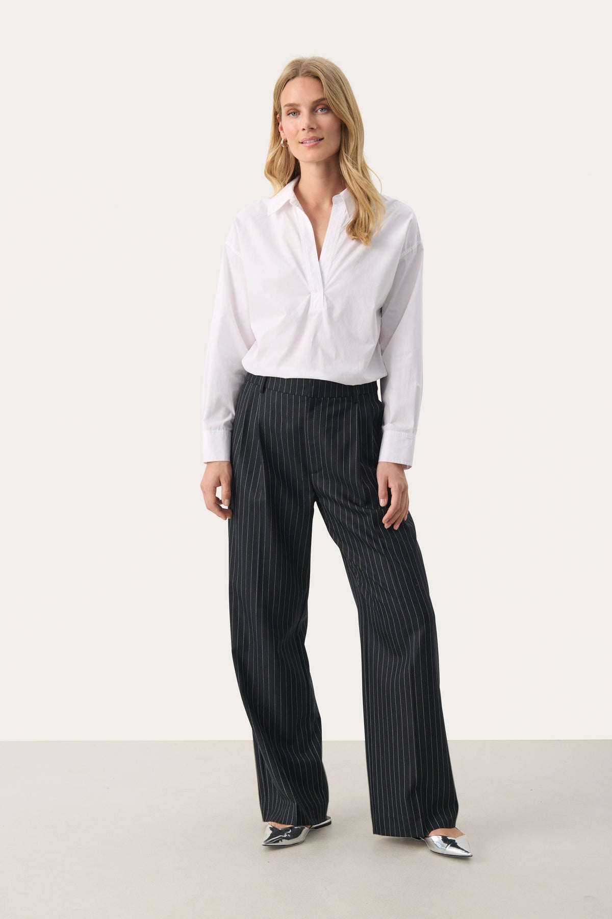 30308916 Dark Navy Pinstripe Cherra Trouser Part Two