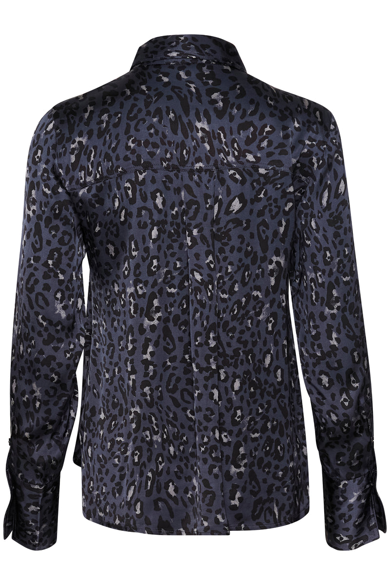 30309054 Dark Navy Leopard Print Maica Shirt Part Two