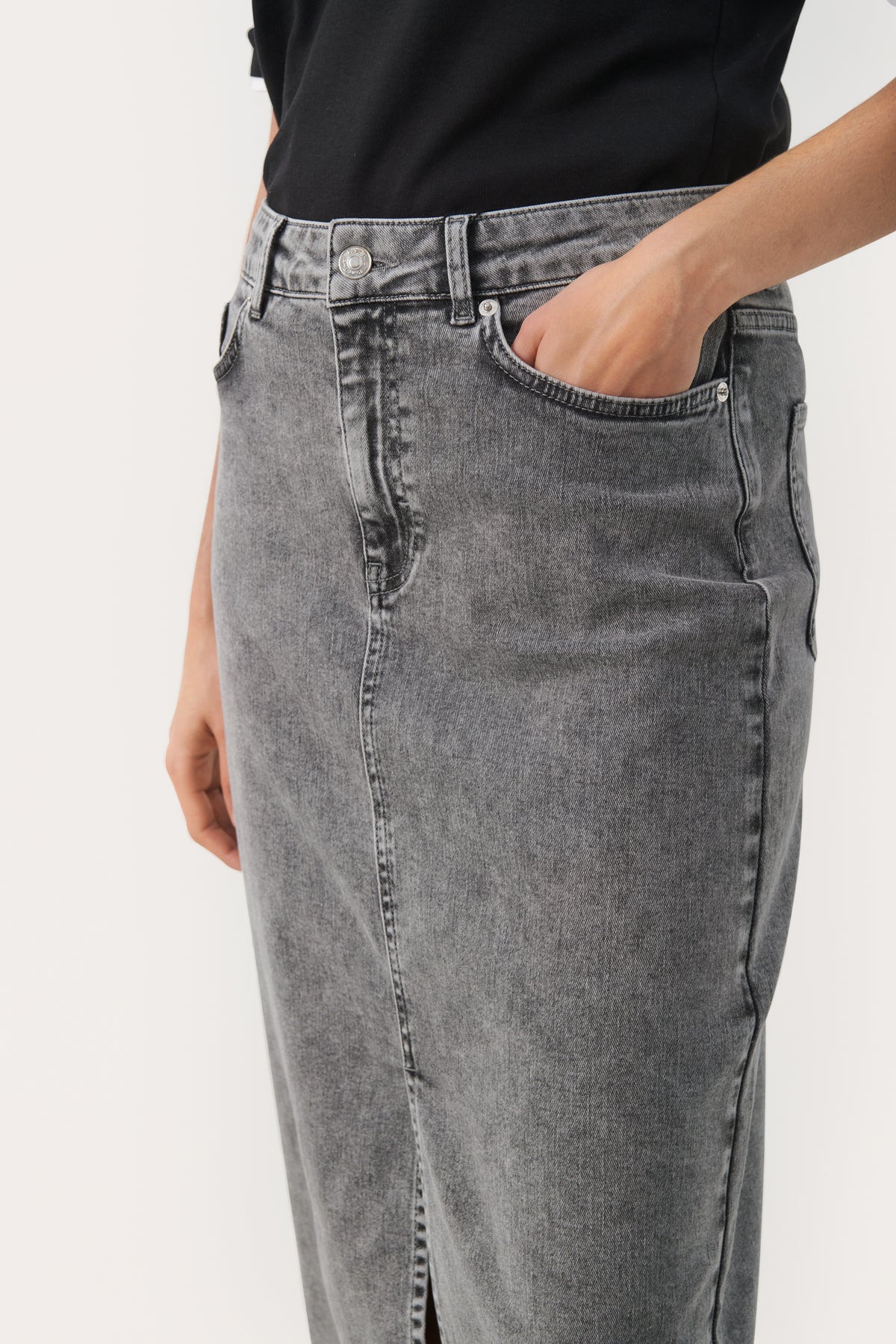 PART TWO Grey Denim Dilin Denim Skirt 30309133