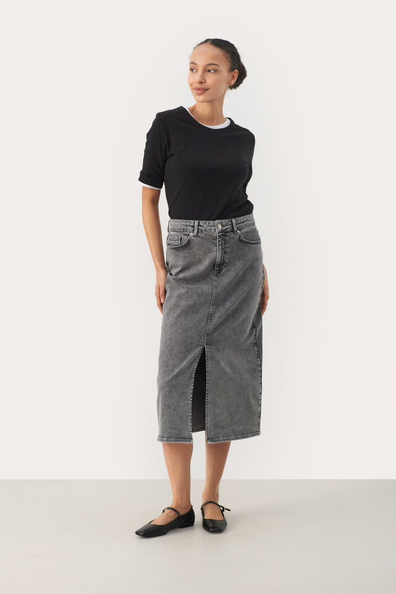 PART TWO Grey Denim Dilin Denim Skirt 30309133