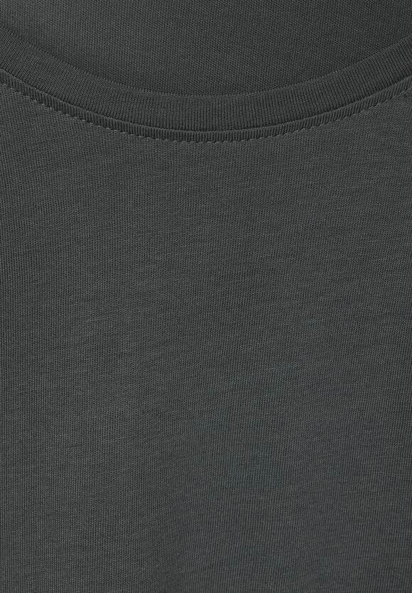 321132 Strong Khaki Rib Shoulder T-Shirt CECIL
