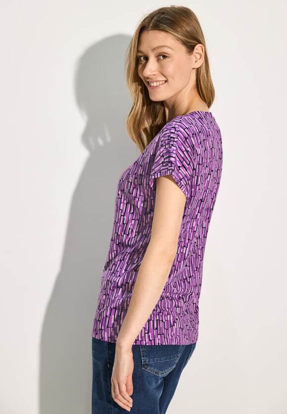 CECIL Iced Violet Minimal Print Top 321918