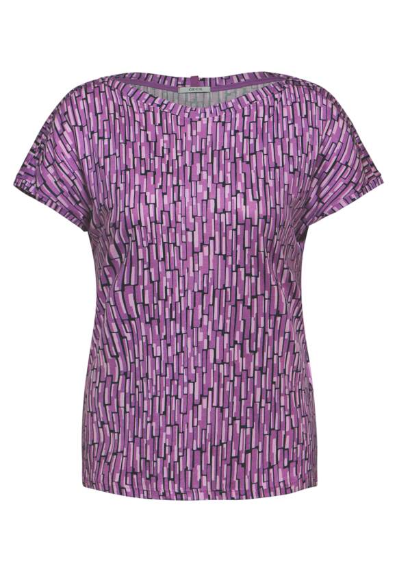 CECIL Iced Violet Minimal Print Top 321918