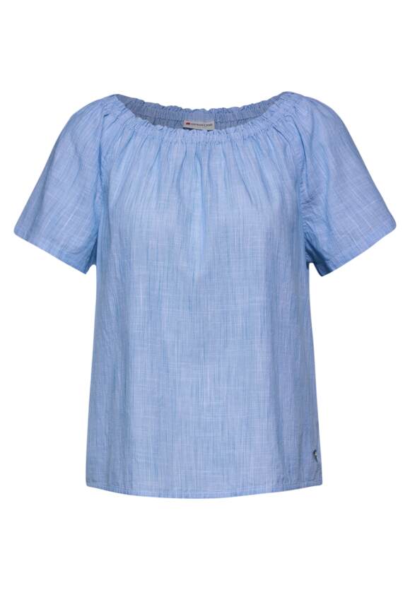 344818 ORIGINAL BLUE Chambray Blouse With Elastic STREET ONE