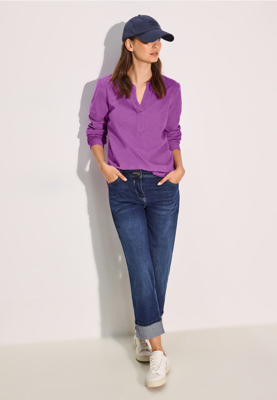 344978 Blouse en cordon uni violet glacé CECIL