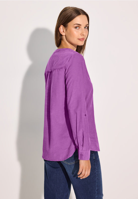 CECIL Iced Violet Solid Cord Blouse 344978