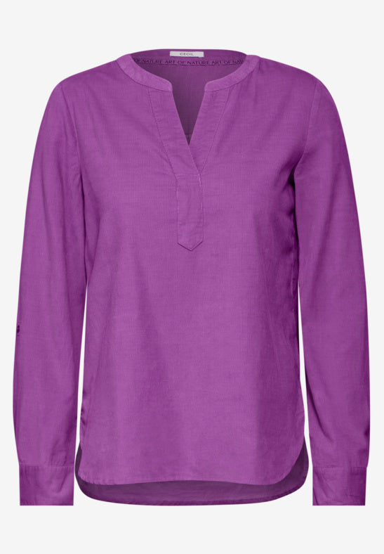 344978 Blouse en cordon uni violet glacé CECIL