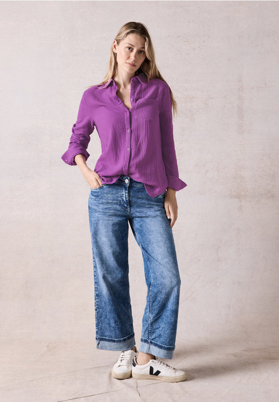 CECIL Iced Violet Musselin Blouse 344980