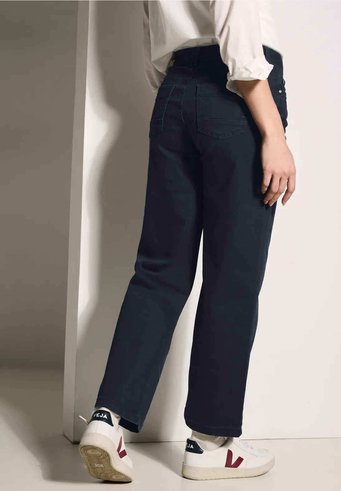 378533 Neele Blue Black Trouser CECIL