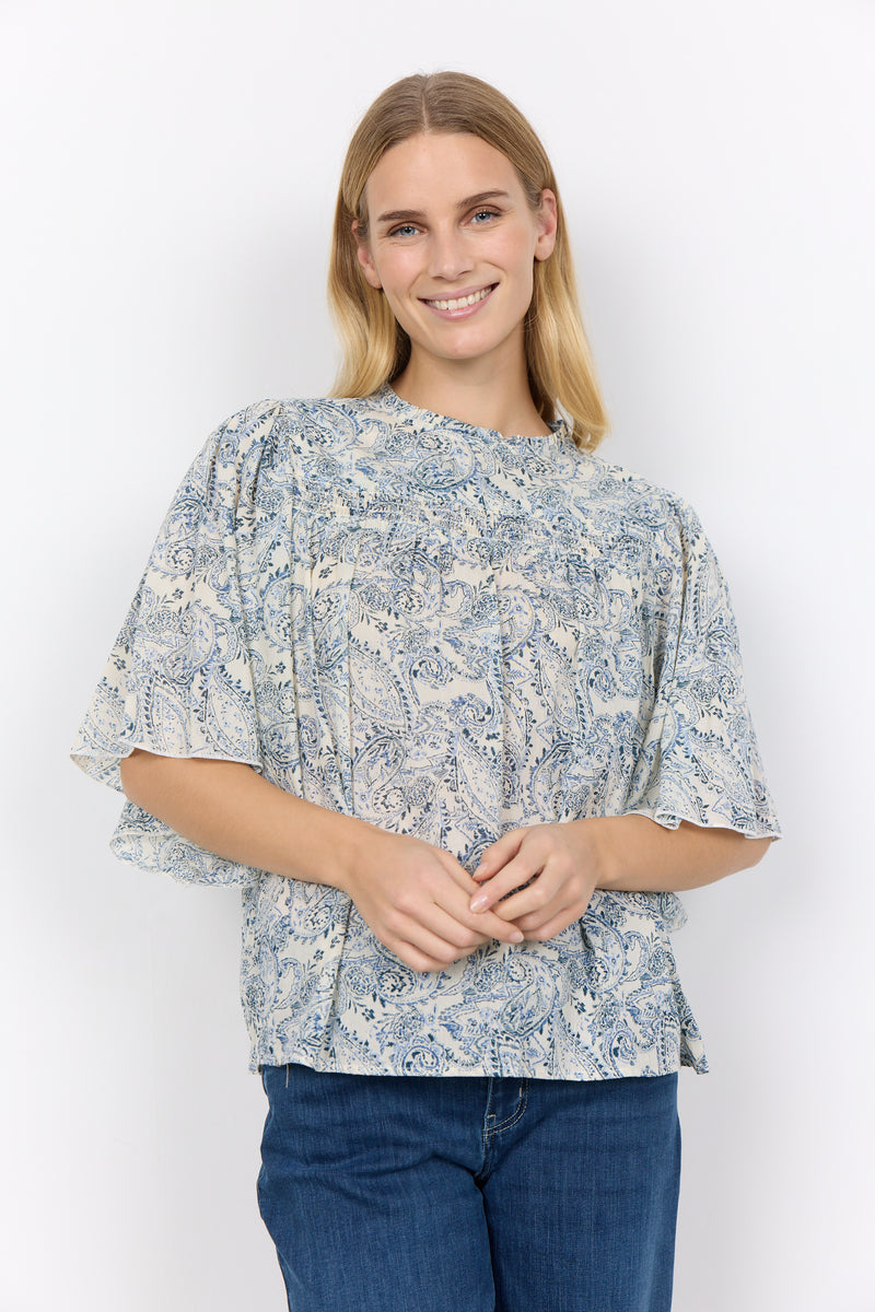 40766 Delph Blue Fatima Blouse Soya Concept