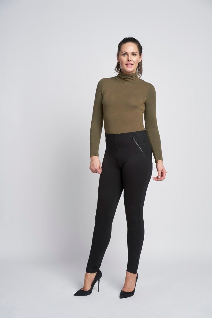 420T/S Ponte Pull Up Legging Pinns