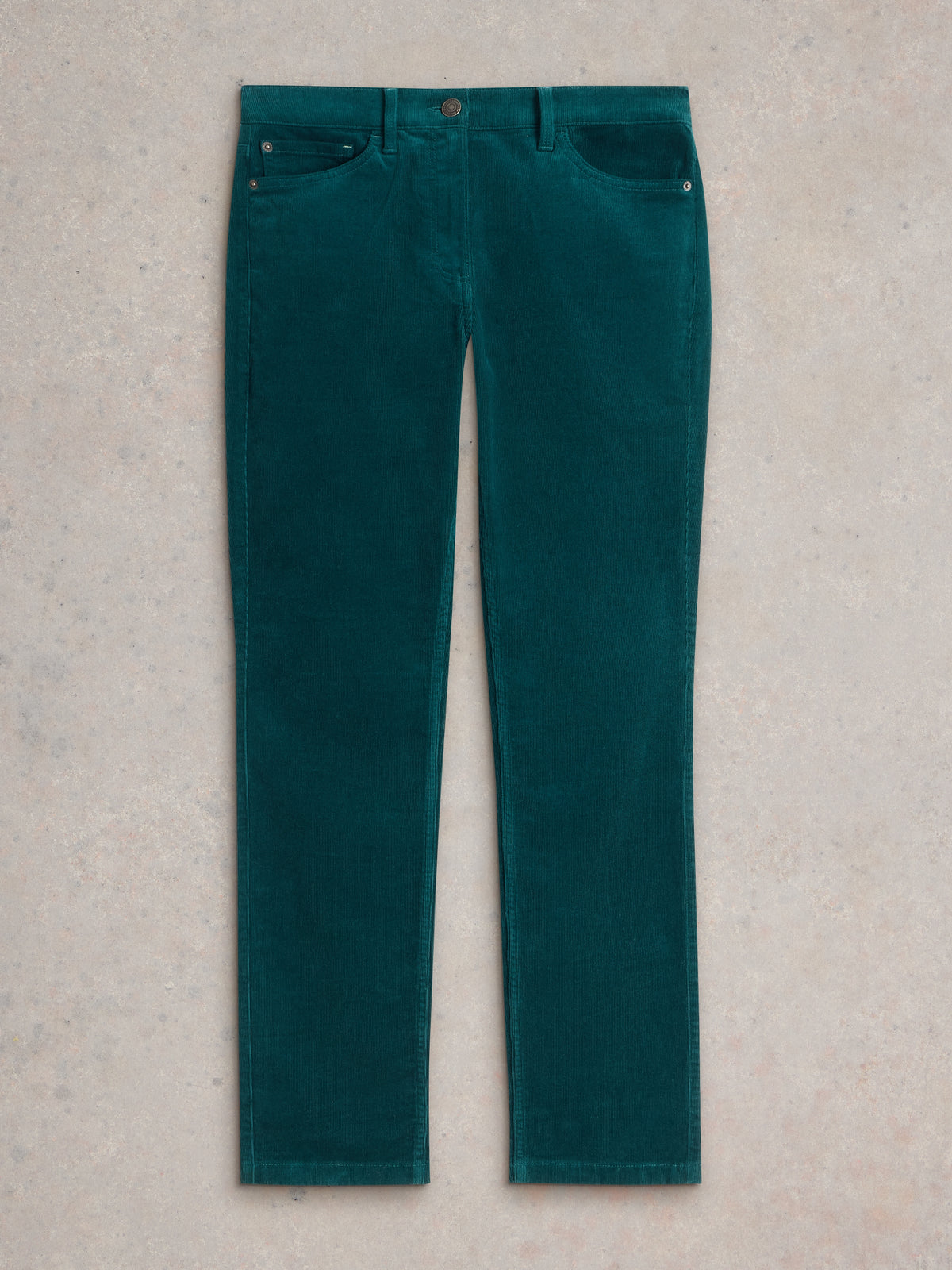 441493-A DARK GREEN Brooke Straight Cord Trouser White Stuff