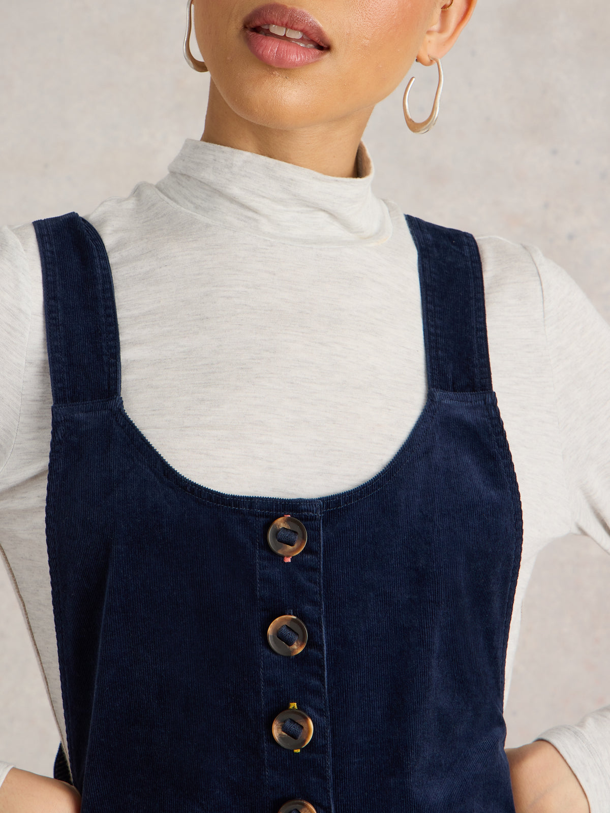 441719 DARK NAVY Viola Cord Dungaree White Stuff