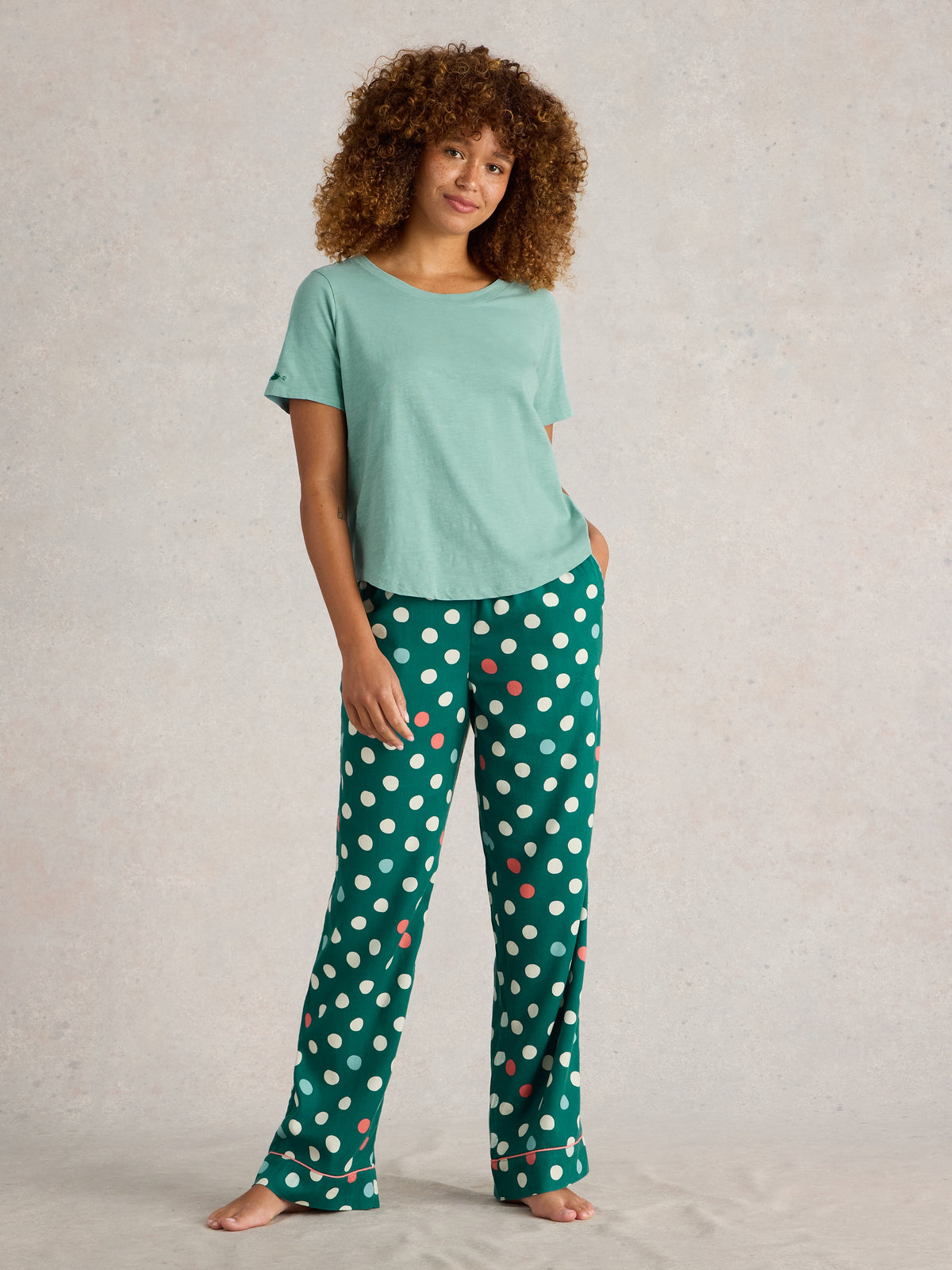 442316 TEAL MULTI Tessa PJ Set White Stuff