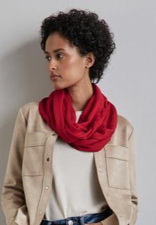 572594 Autumn Red Basic Solid Loop Street One