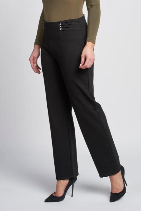 600T Ponte Contour Regular Trouser With Diamante Pinns