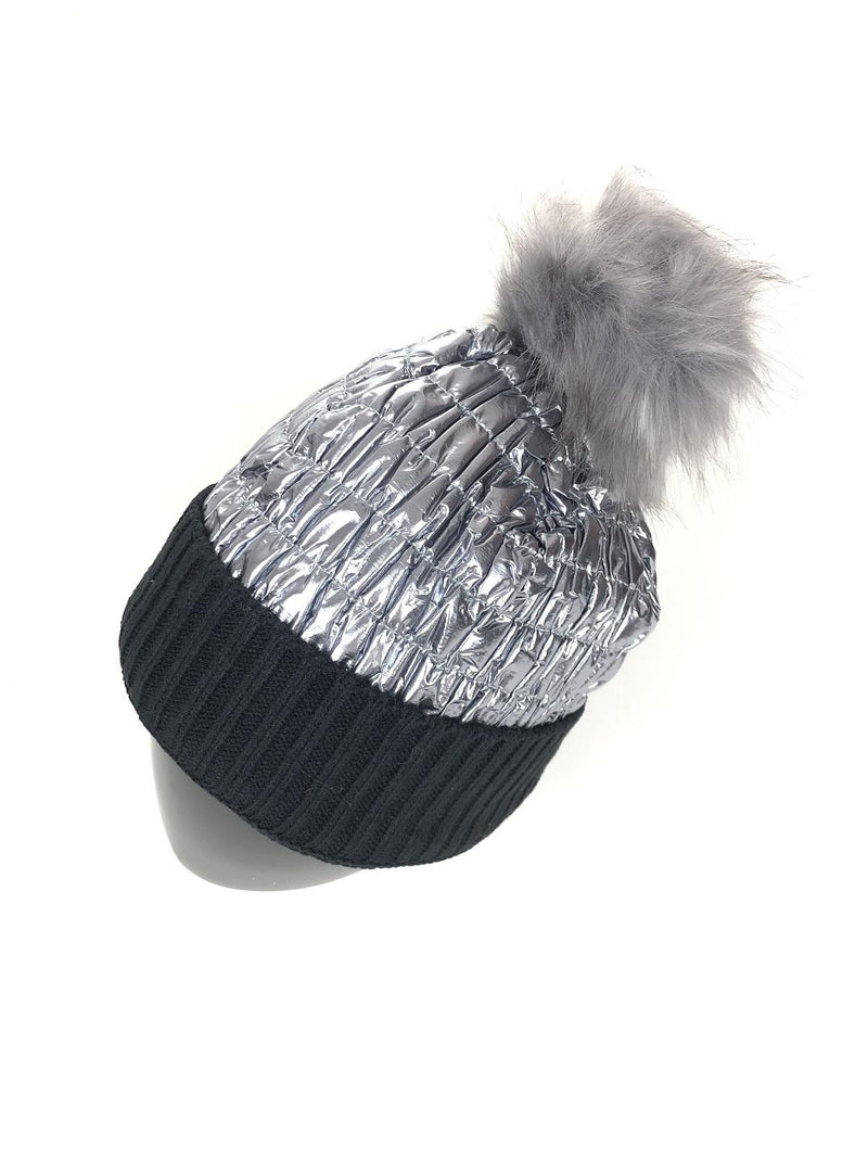 GS24-118 SILVER Pom Pom Hat & Scarf Gift Set BEST OF IRISH